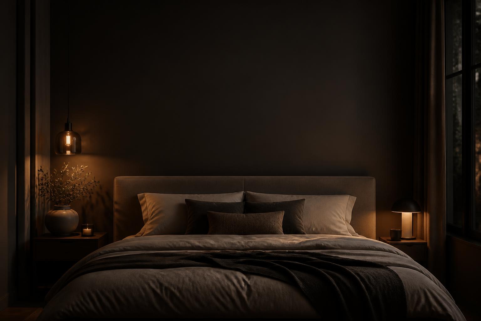 Digital neon sign preview in a bedroom